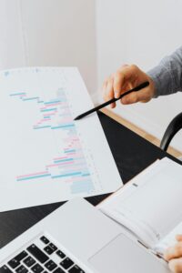 person analysing market trends
